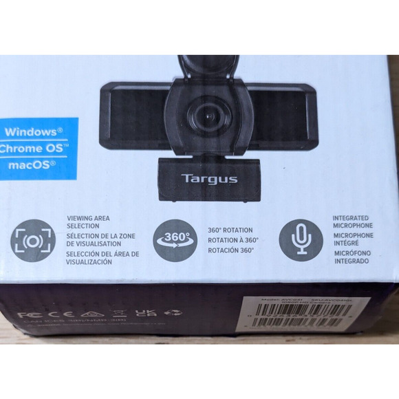 Targus Webcam Pro 1080P HD Camera 360 Rotation, Integrated Mic - Windows | MacOs - Picture 5 of 9